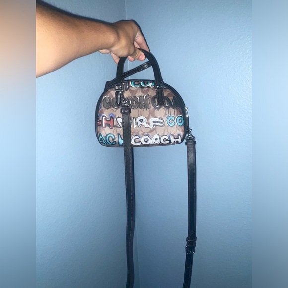 Rare🔥Coach X Mint + Serf Sydney Satchel In Signature Canvas CM095 graffiti bag - Picture 15 of 16